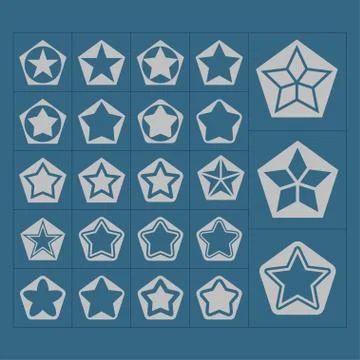 Star icons Stock Illustration