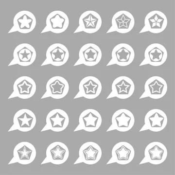 Star icons Stock Illustration