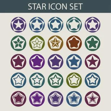 Star icons Stock Illustration