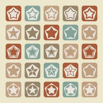 Star icons Stock Illustration