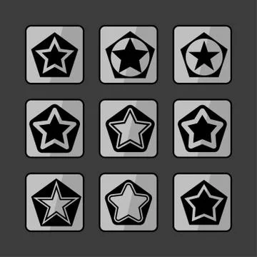 Star icons Stock Illustration