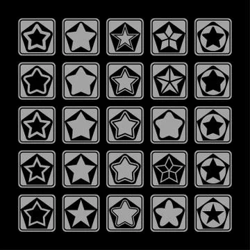 Star icons Stock Illustration