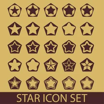 Star icons Stock Illustration