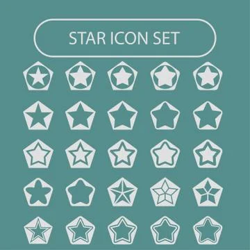 Star icons Stock Illustration