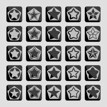 Star icons Stock Illustration