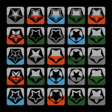 Star icons Stock Illustration