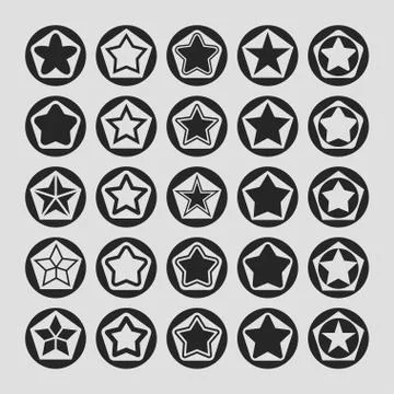 Star icons Stock Illustration