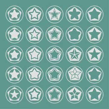 Star icons Illustrazione stock