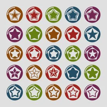 Star icons Stock Illustration