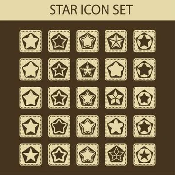Star icons Stock Illustration