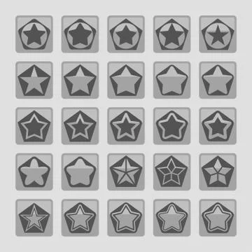 Star icons Stock Illustration