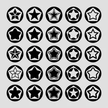 Star icons Stock Illustration