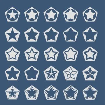 Star icons Stock Illustration