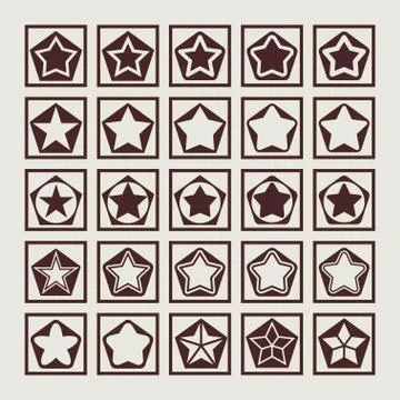 Star icons Stock Illustration