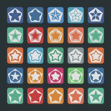 Star icons Stock Illustration