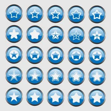 Star icons Stock Illustration