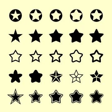 Star icons Stock Illustration
