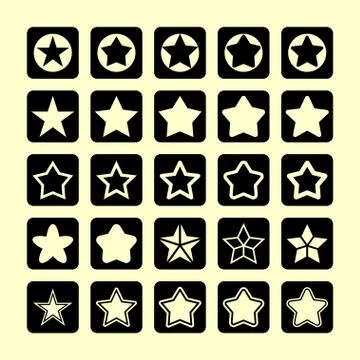 Star icons Stock Illustration