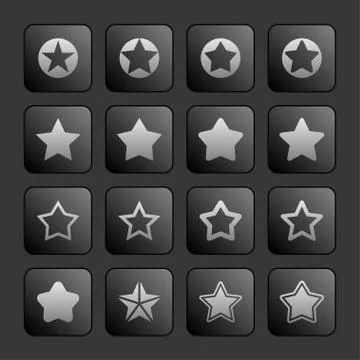 Star icons Stock Illustration