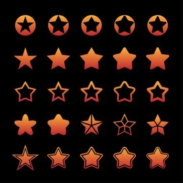 Star icons Stock Illustration