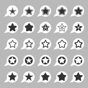 Star icons Stock Illustration