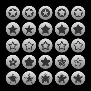 Star icons Stock Illustration