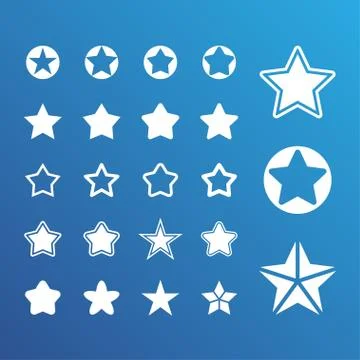 Star icons Stock Illustration