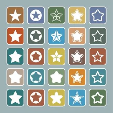 Star icons Stock Illustration