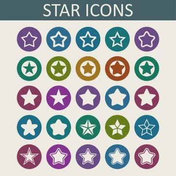 Star icons Stock Illustration
