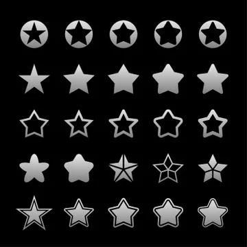 Star icons Stock Illustration