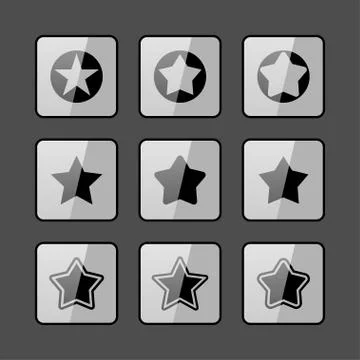 Star icons Stock Illustration