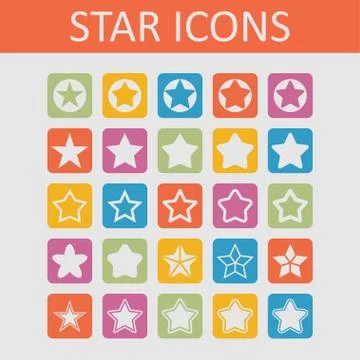 Star icons Stock Illustration