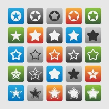 Star icons Stock Illustration