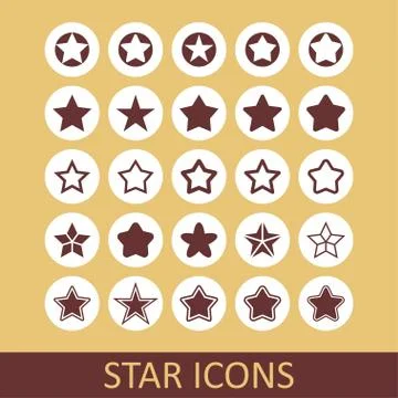 Star icons Stock Illustration