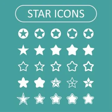 Star icons Stock Illustration