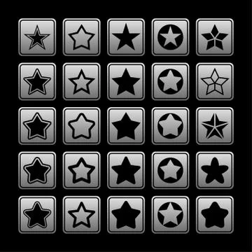 Star icons Stock Illustration