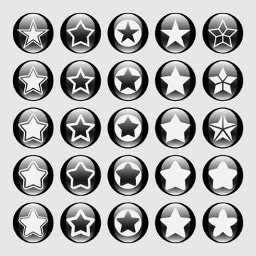 Star icons Stock Illustration