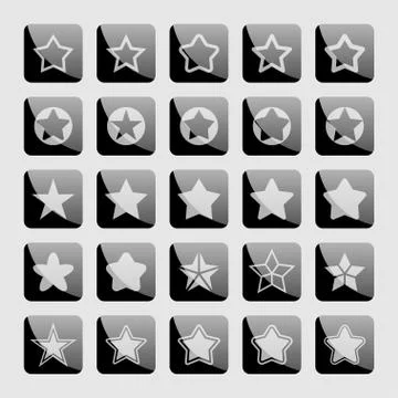 Star icons Stock Illustration