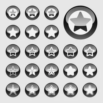 Star icons Stock Illustration