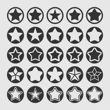 Star icons Stock Illustration