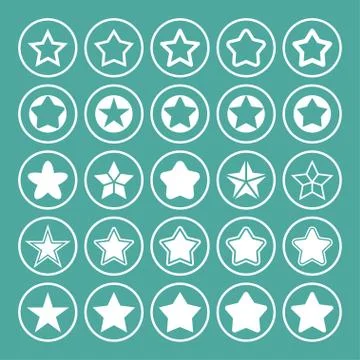 Star icons Stock Illustration