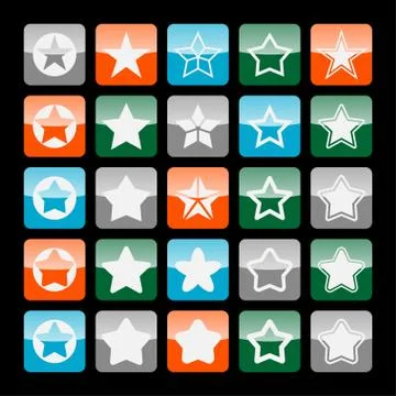 Star icons Stock Illustration