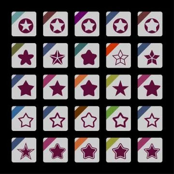 Star icons Stock Illustration