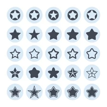 Star icons Stock Illustration