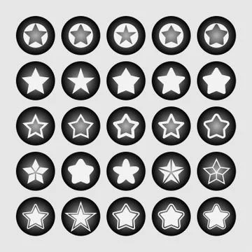 Star icons Stock Illustration
