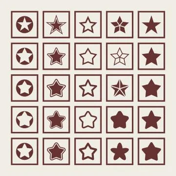Star icons Stock Illustration