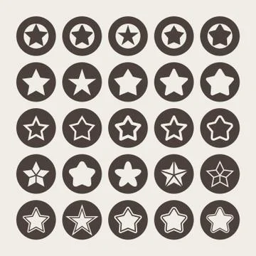 Star icons Stock Illustration