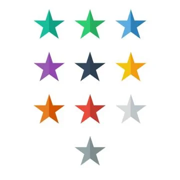 Star icons Illustrazione stock