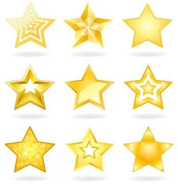 Star icons Stock Illustration