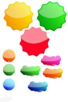 Star icons set Stock Illustration